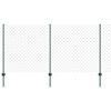 vidaXL Fence and Post Green 3.94 x 82.02 ft Steel