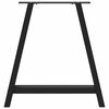 vidaXL Coffee Table Leg Black Powder-coated steel 31.5x Levelers