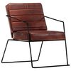 vidaXL Armchair Dark brown Real leather Standard Industrial Armchair