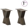 vidaXL Coffee Table Legs X-Shaped 2 pcs Natural Steel 11.8x(11.8-12.2)" Steel