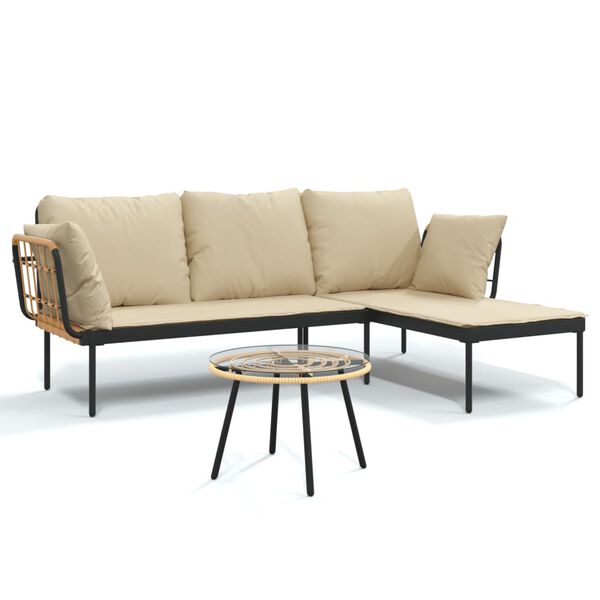 vidaXL Garden Lounge Set Anthracite, Beige