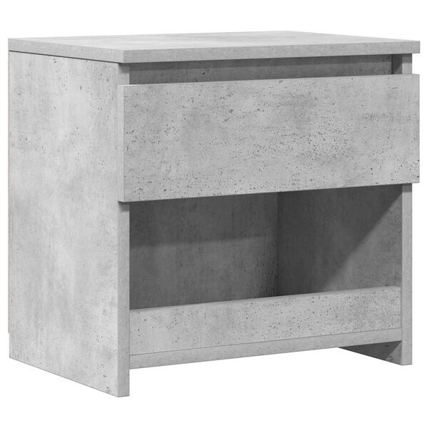 vidaXL Bedside Cabinet Concrete grey Engineered wood Medium