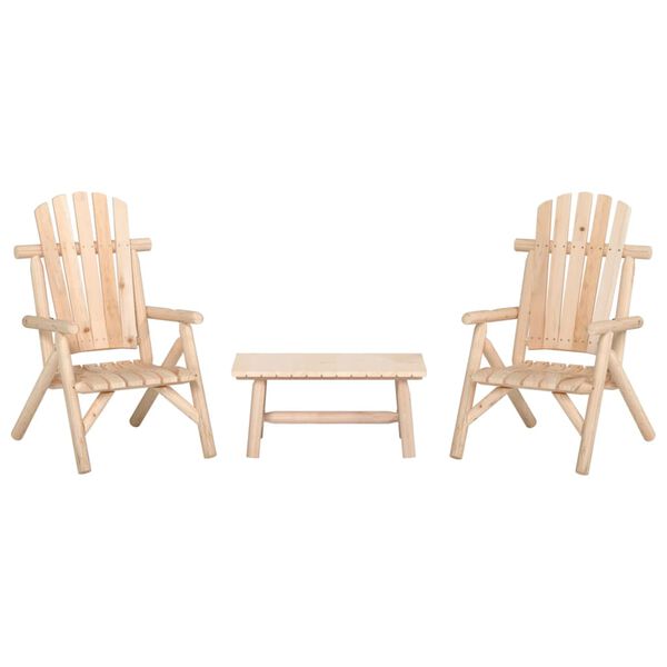 vidaXL Garden Lounge Set Natural Wood Solid spruce wood Medium Durable