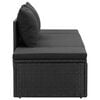 vidaXL Sun Lounger Black Poly rattan, Powder-coated steel