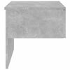 vidaXL Wall-mounted Bedside Cabinet Set of 2 Concrete Grey Engineered wood