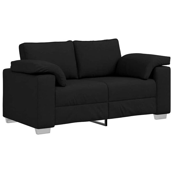 vidaXL Sofa Black 62.99 x 30.31 x 32.28 in Fabric