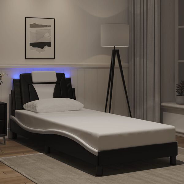 vidaXL Bed Frame Black and White