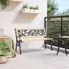 vidaXL Garden Bench with Cushion Brown 116 x 54 x 73 cm Wood