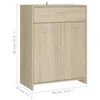 vidaXL Bathroom Cabinet Sonoma Oak 23.6"x13"x31.5" Engineered Wood