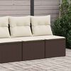 vidaXL Garden Sofa Set Brown, Cream White