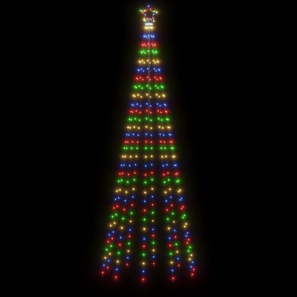 vidaXL Christmas Cone Tree Colorful Powder-coated steel Large