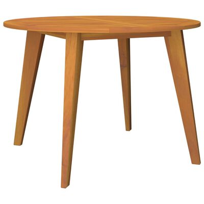 vidaXL Patio Table Ø43.3"x29.5" Solid Wood Acacia