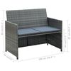 vidaXL 2-seater Sofa Gray PE rattan 2-Seater Light Weight