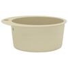 vidaXL Granite Kitchen Sink Single Basin Round Beige