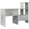 vidaXL Desk Concrete Grey 51.77 x 19.69 x 41.93 in Engineered Wood