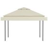 vidaXL Gazebo with Double Extended Roofs 9.8'x9.8'x9' Cream 0.6 oz/ft²