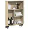 vidaXL Narrow Storage Trolley Sonoma Oak Engineered Wood Narrow
