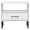 vidaXL Bedside Table White Solid Pine Wood 19.7 x 19.7 x 17.7 in Drawers