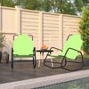 vidaXL Sun Lounger Set of 2 Green Powder-coated steel, Textilene