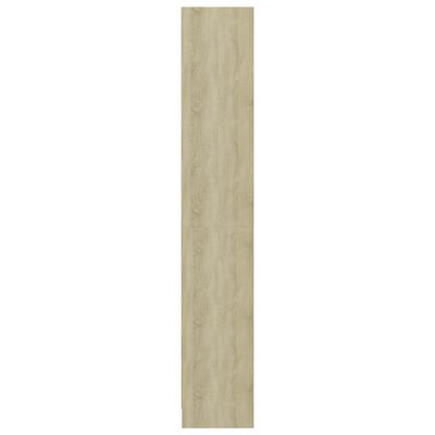 vidaXL 4-Tier Book Cabinet Sonoma Oak 15.7"x9.4"x55.9" Engineered Wood