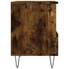 vidaXL Bedside Cabinet Smoked Oak Engineered Wood, Metal Small