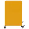 vidaXL Bedside Cabinet Mustard Yellow Cold-Rolled Steel Compact Storage