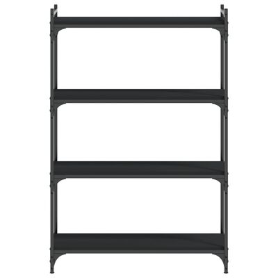 vidaXL Bookcase 4-Tier Black 31.5"x11.8"x47.2" Engineered Wood