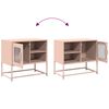 vidaXL TV Cabinet Pink Cold-rolled steel Medium TV Cabinet Rectangular