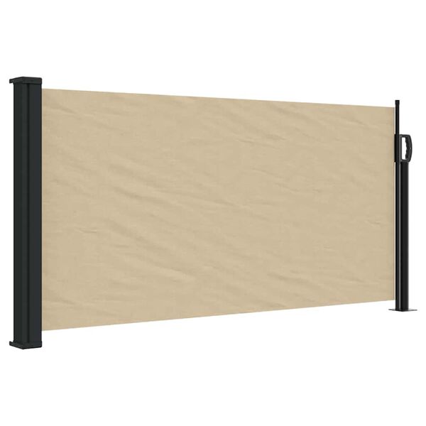 vidaXL Retractable Side Awning Beige