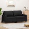 vidaXL 2-seater Sofa Black Faux Leather (75% PVC, 20% Polyester, 5% Cotton)
