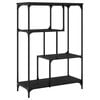vidaXL Bookshelf Black Engineered wood and steel 31.9 x 14.2 x 45.3 in