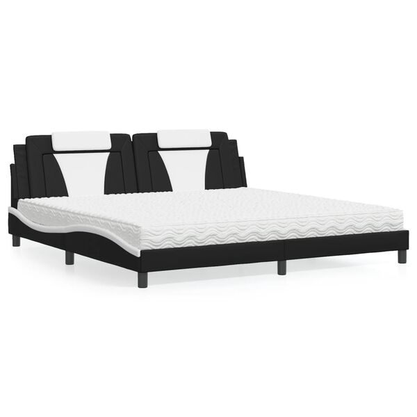 vidaXL Bed Black and White