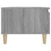 vidaXL Side Table Grey Sonoma Engineered wood, Solid eucalyptus wood