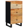 vidaXL Sideboard Natural wood and black Solid acacia wood, iron Medium