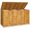 vidaXL Triple Garbage Bin Shed 82.7"x35"x46.1" Solid Wood Acacia