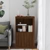 vidaXL Side Cabinet Brown oak Engineered wood and glass Medium