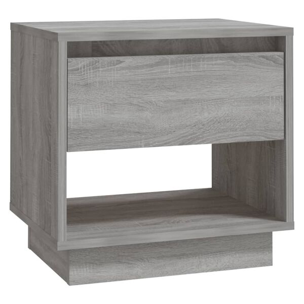 vidaXL Bedside Cabinet Grey Sonoma Engineered Wood Small Bedside Cabinet