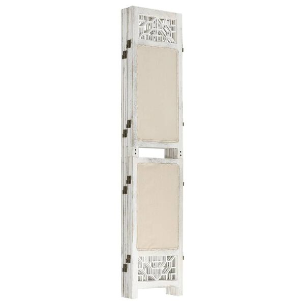 vidaXL 6-Panel Room Divider Cream 82.7x65.0" Fabric