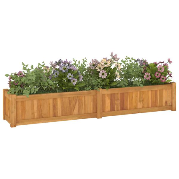 vidaXL Raised Bed Natural Teak Solid teak wood with water-based finish