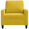 vidaXL Sofa Chair Yellow Velvet Single Stylish Design Sofa Chair