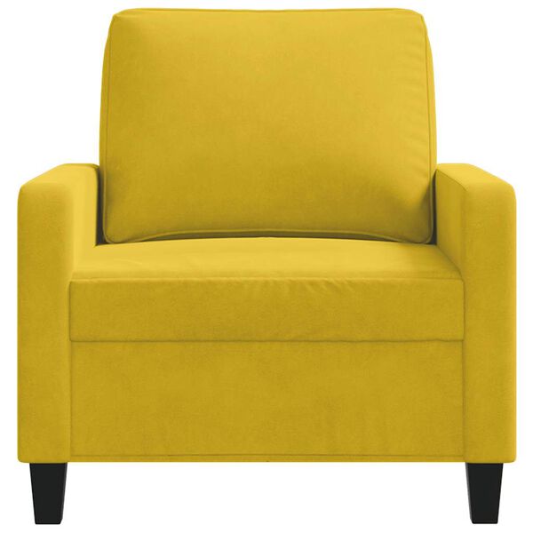 vidaXL Sofa Chair Yellow Velvet Single Stylish Design Sofa Chair