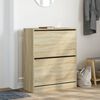 vidaXL Shoe Cabinet Sonoma oak Engineered wood Slimfit for narrow spots