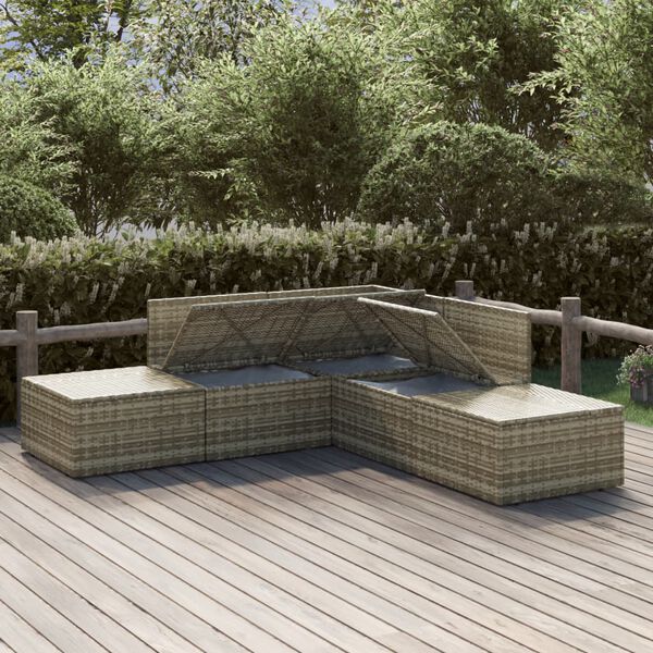 vidaXL Garden Lounge Set Grey, Dark Grey