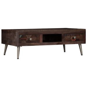 vidaXL Coffee Table Varied wood tones with black legs