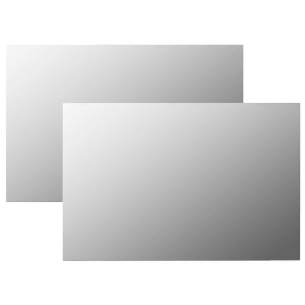 vidaXL Wall Mirror Set of 2 Clear Glass 23.6x15.7 in Mirror