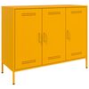 vidaXL Sideboard Mustard Yellow Cold-Rolled Steel 39.6x15.4x31.1 in