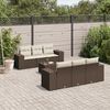 vidaXL Garden Sofa Set Brown
