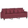 vidaXL Sofa Set Wine Red Fabric (100% polyester), Metal, Textilene, Plywood