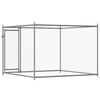 vidaXL Dog Cage Grey Galvanized Steel 6.6x6.6x4.9 ft Durable Dog Cage