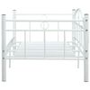 vidaXL Day Bed Frame White Metal Single Durable Day Bed Frame